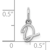 14KW Upper case Letter D Initial Charm-XNA1305W/D