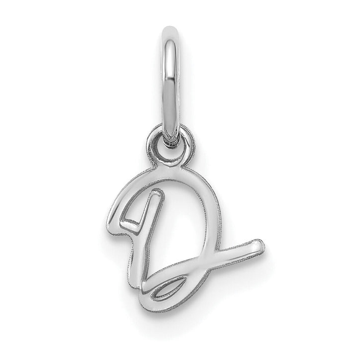 14KW Upper case Letter D Initial Charm-XNA1305W/D