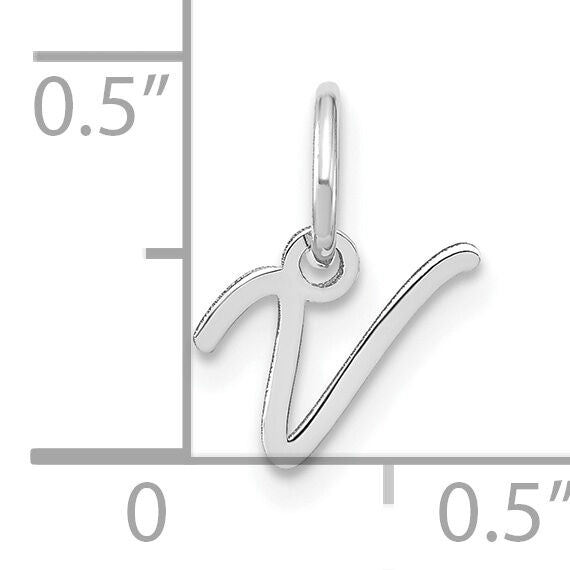 14KW Upper case Letter V Initial Charm-XNA1305W/V