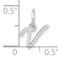 14KW Upper case Letter V Initial Charm-XNA1305W/V