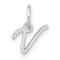 14KW Upper case Letter V Initial Charm-XNA1305W/V