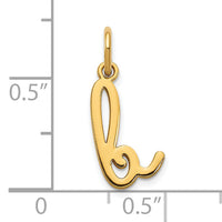 14KY Lower case Letter B Initial Charm-XNA1307Y/B