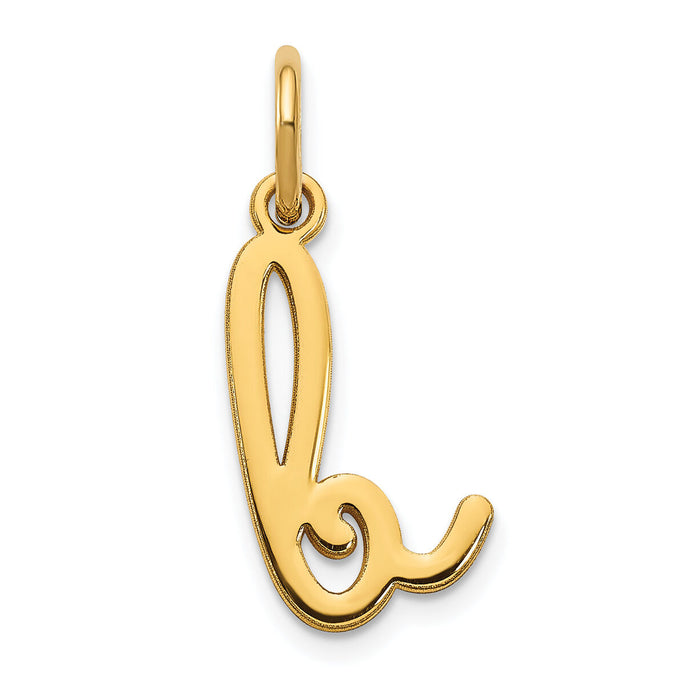 14KY Lower case Letter B Initial Charm-XNA1307Y/B