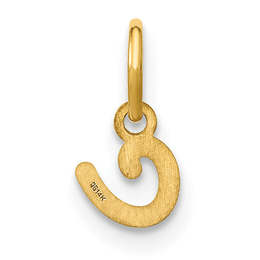 14KY Lower case Letter C Initial Charm-XNA1307Y/C