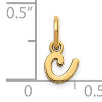 14KY Lower case Letter C Initial Charm-XNA1307Y/C
