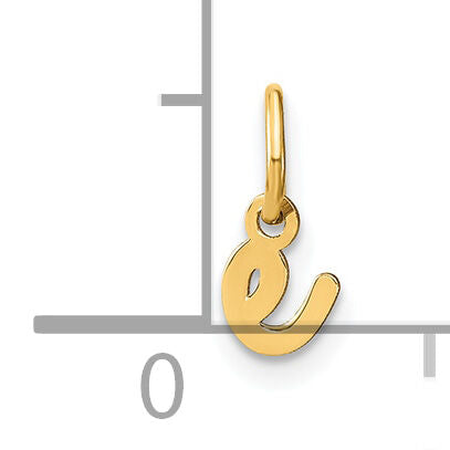 14KY Lower case Letter E Initial Charm-XNA1307Y/E