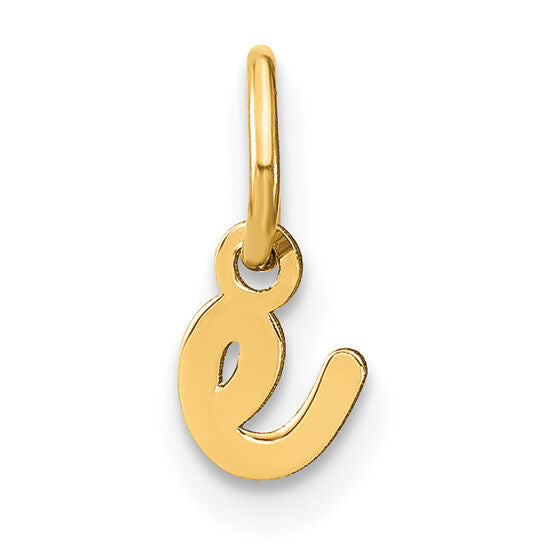 14KY Lower case Letter E Initial Charm-XNA1307Y/E