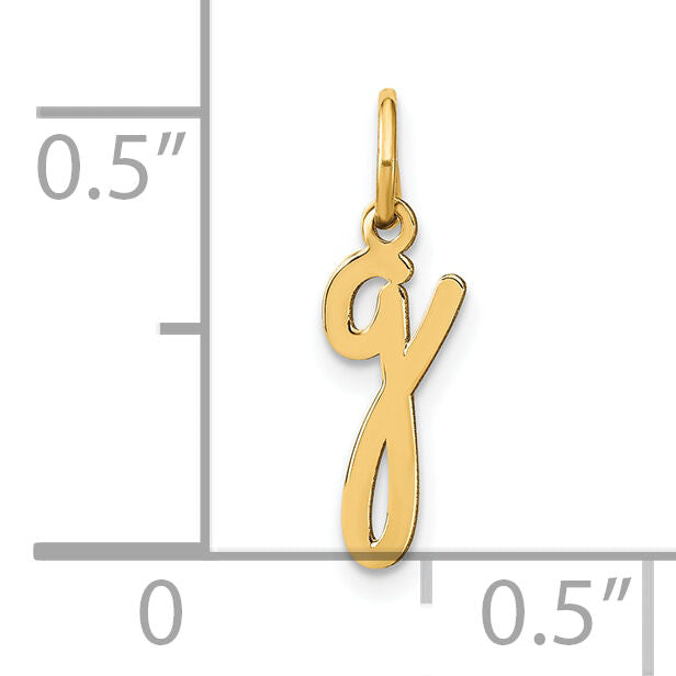 14KY Lower case Letter G Initial Charm-XNA1307Y/G