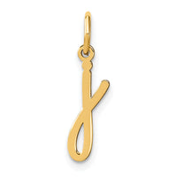 14KY Lower case Letter J Initial Charm-XNA1307Y/J