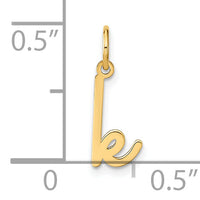 14KY Lower case Letter K Initial Charm-XNA1307Y/K