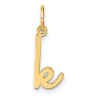 14KY Lower case Letter K Initial Charm-XNA1307Y/K
