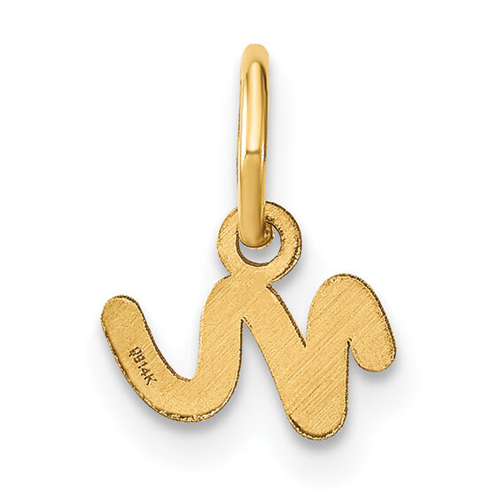 14KY Lower case Letter N Initial Charm-XNA1307Y/N