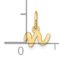 14KY Lower case Letter N Initial Charm-XNA1307Y/N