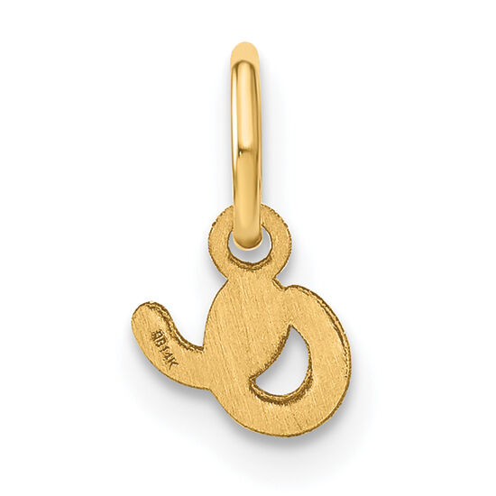 14KY Lower case Letter O Initial Charm-XNA1307Y/O