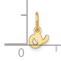 14KY Lower case Letter O Initial Charm-XNA1307Y/O