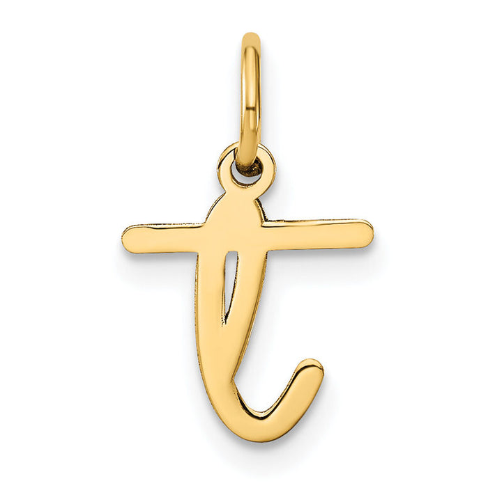 14KY Lower case Letter T Initial Charm-XNA1307Y/T
