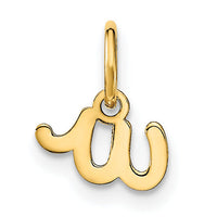14KY Lower case Letter W Initial Charm-XNA1307Y/W