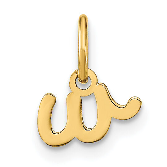 14KY Lower case Letter W Initial Charm-XNA1307Y/W
