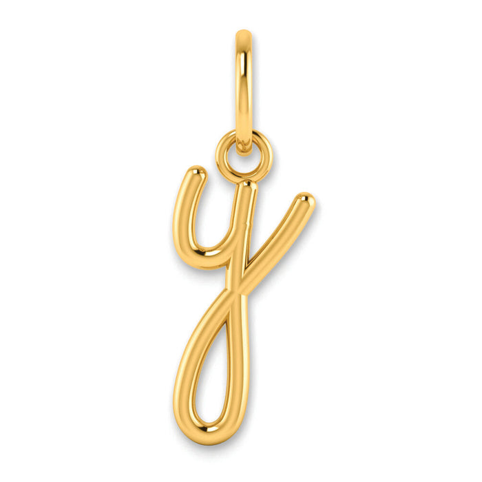 14KY Lower case Letter Y Initial Charm-XNA1307Y/Y