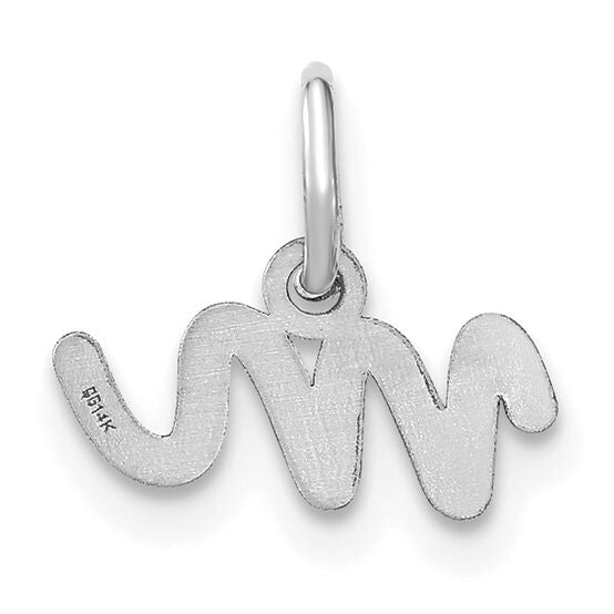 14KW Lower case Letter M Initial Charm-XNA1307W/M