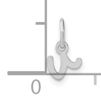 14KW Lower case Letter V Initial Charm-XNA1307W/V