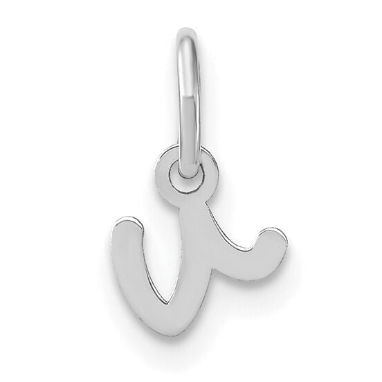 14KW Lower case Letter V Initial Charm-XNA1307W/V