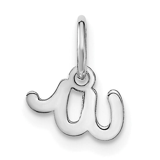 14KW Lower case Letter W Initial Charm-XNA1307W/W