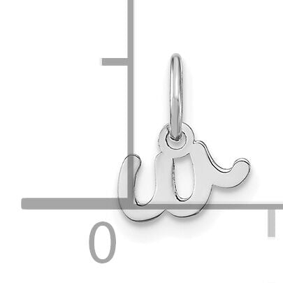 14KW Lower case Letter W Initial Charm-XNA1307W/W
