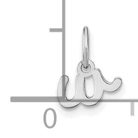 14KW Lower case Letter W Initial Charm-XNA1307W/W