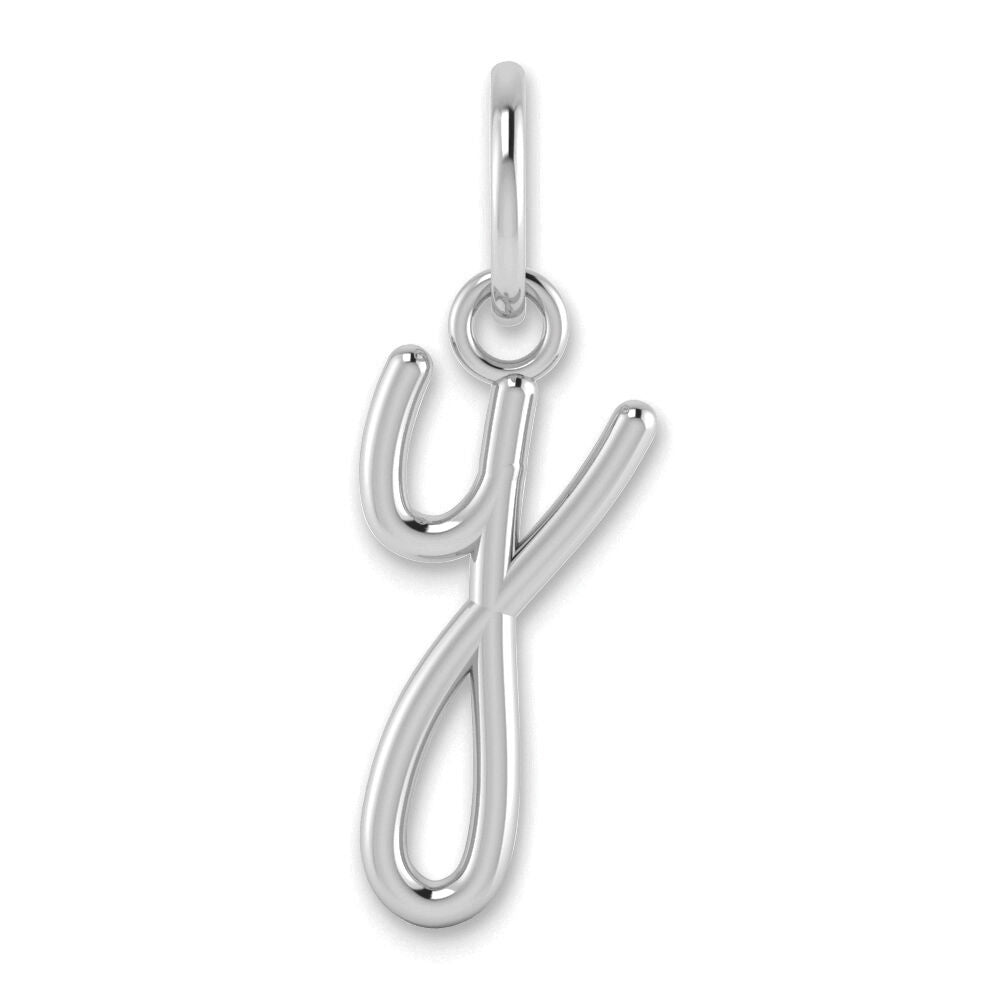 14KW Lower case Letter Y Initial Charm-XNA1307W/Y