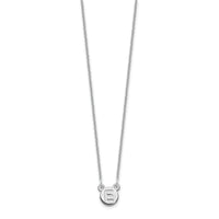 10k White Gold 1 Letter Bubble Necklace-10XNA1325W