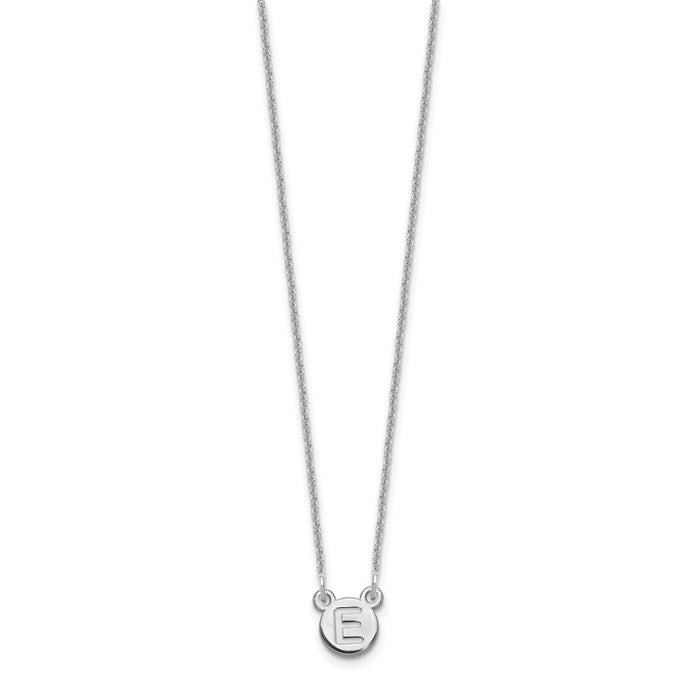 10k White Gold 1 Letter Bubble Necklace-10XNA1325W