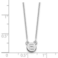 10k White Gold 1 Letter Bubble Necklace-10XNA1325W