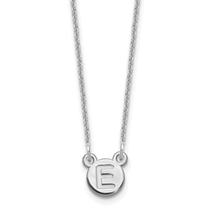 10k White Gold 1 Letter Bubble Necklace-10XNA1325W