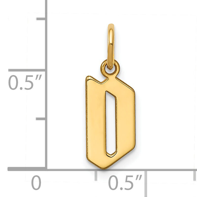 14KY Letter D Initial Pendant-XNA1335Y/D