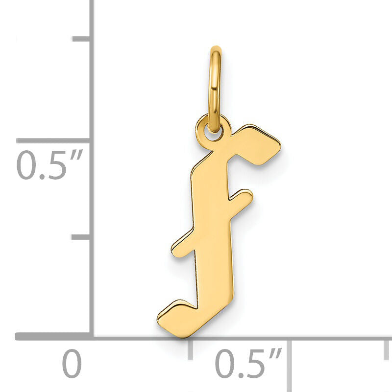 14KY Letter F Initial Pendant-XNA1335Y/F