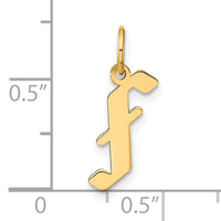14KY Letter F Initial Pendant-XNA1335Y/F