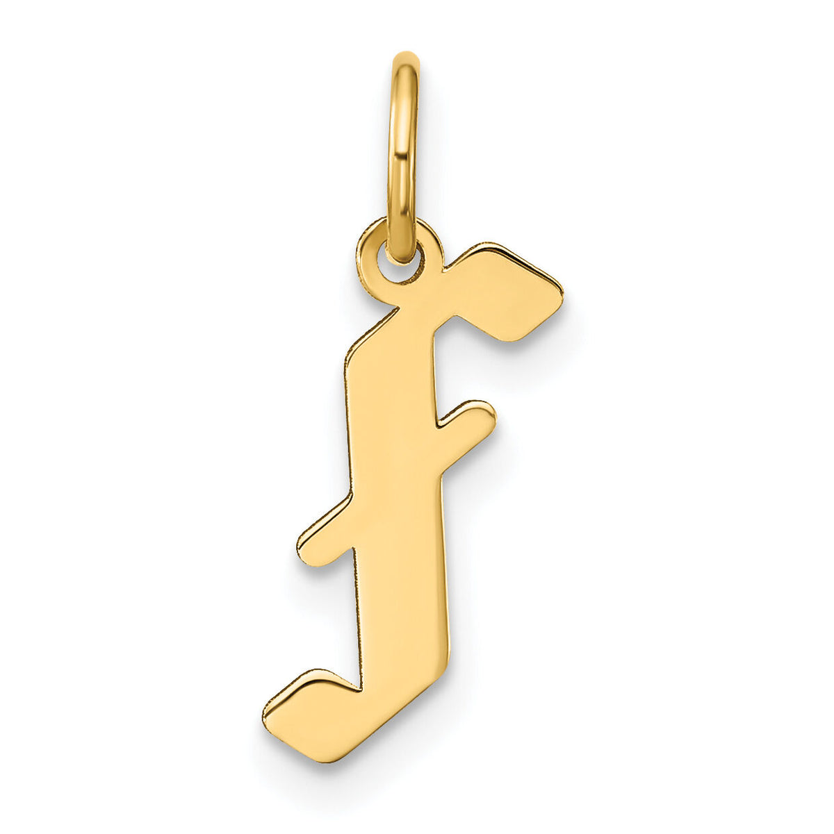 14KY Letter F Initial Pendant-XNA1335Y/F