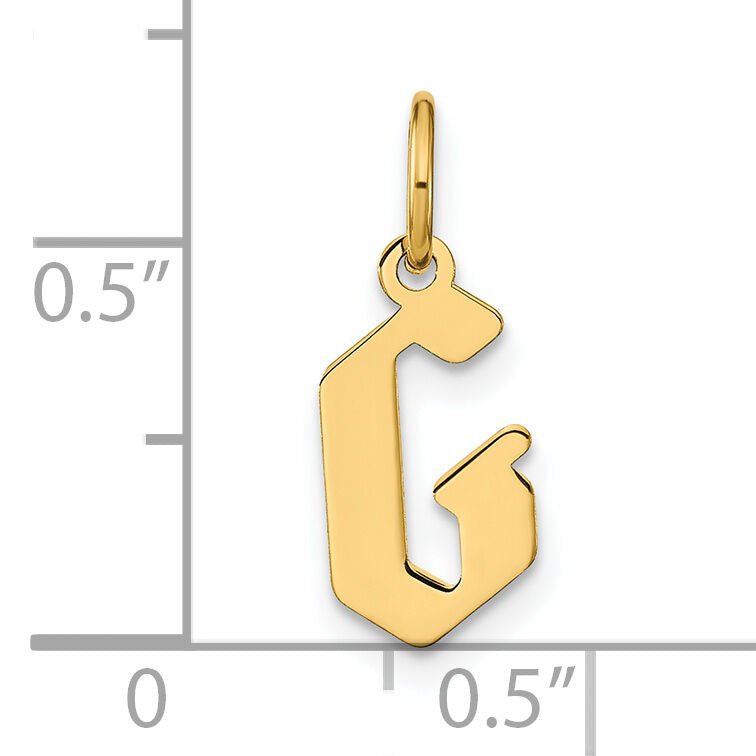 14KY Letter G Initial Pendant-XNA1335Y/G