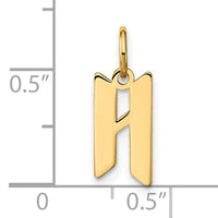 14KY Letter H Initial Pendant-XNA1335Y/H