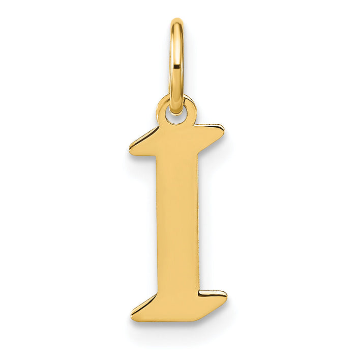 14KY Letter I Initial Pendant-XNA1335Y/I