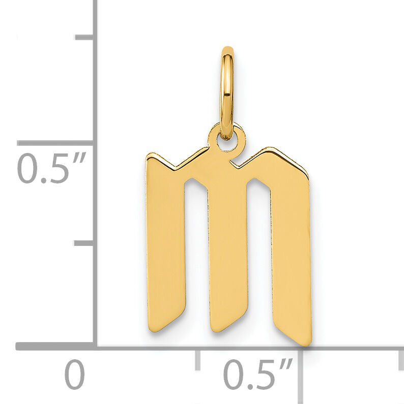 14KY Letter M Initial Pendant-XNA1335Y/M