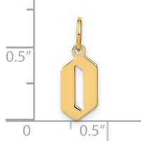 14KY Letter O Initial Pendant-XNA1335Y/O