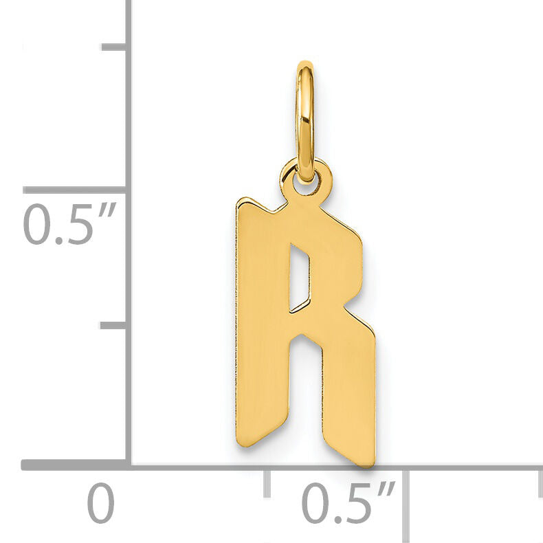 14KY Letter R Initial Pendant-XNA1335Y/R