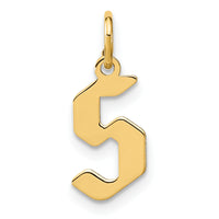 14KY Letter S Initial Pendant-XNA1335Y/S