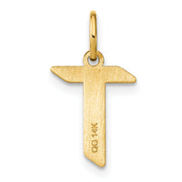 14KY Letter T Initial Pendant-XNA1335Y/T