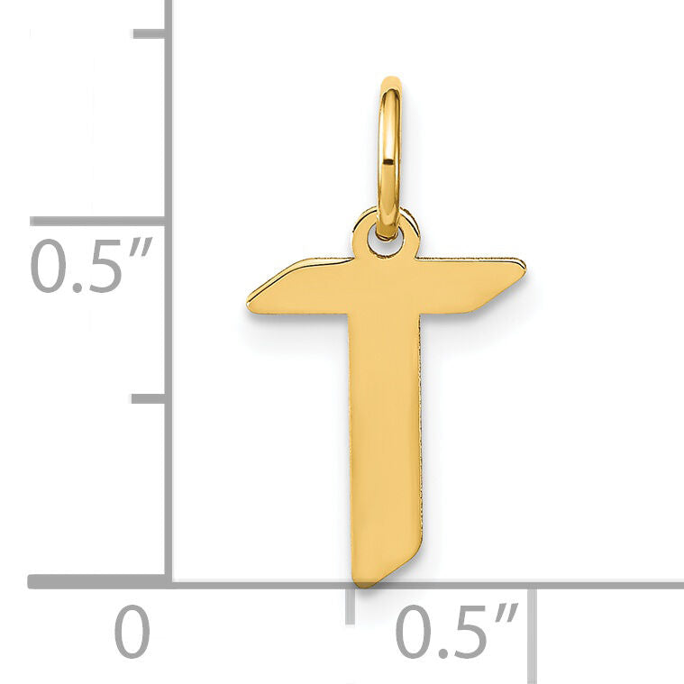 14KY Letter T Initial Pendant-XNA1335Y/T