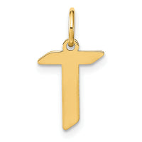 14KY Letter T Initial Pendant-XNA1335Y/T