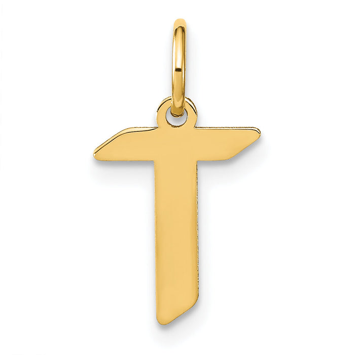 14KY Letter T Initial Pendant-XNA1335Y/T