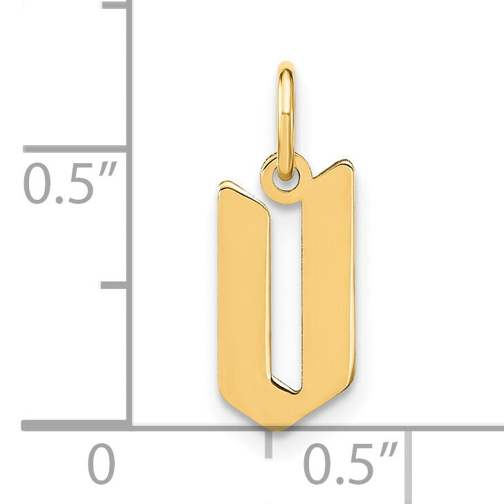 14KY Letter V Initial Pendant-XNA1335Y/V